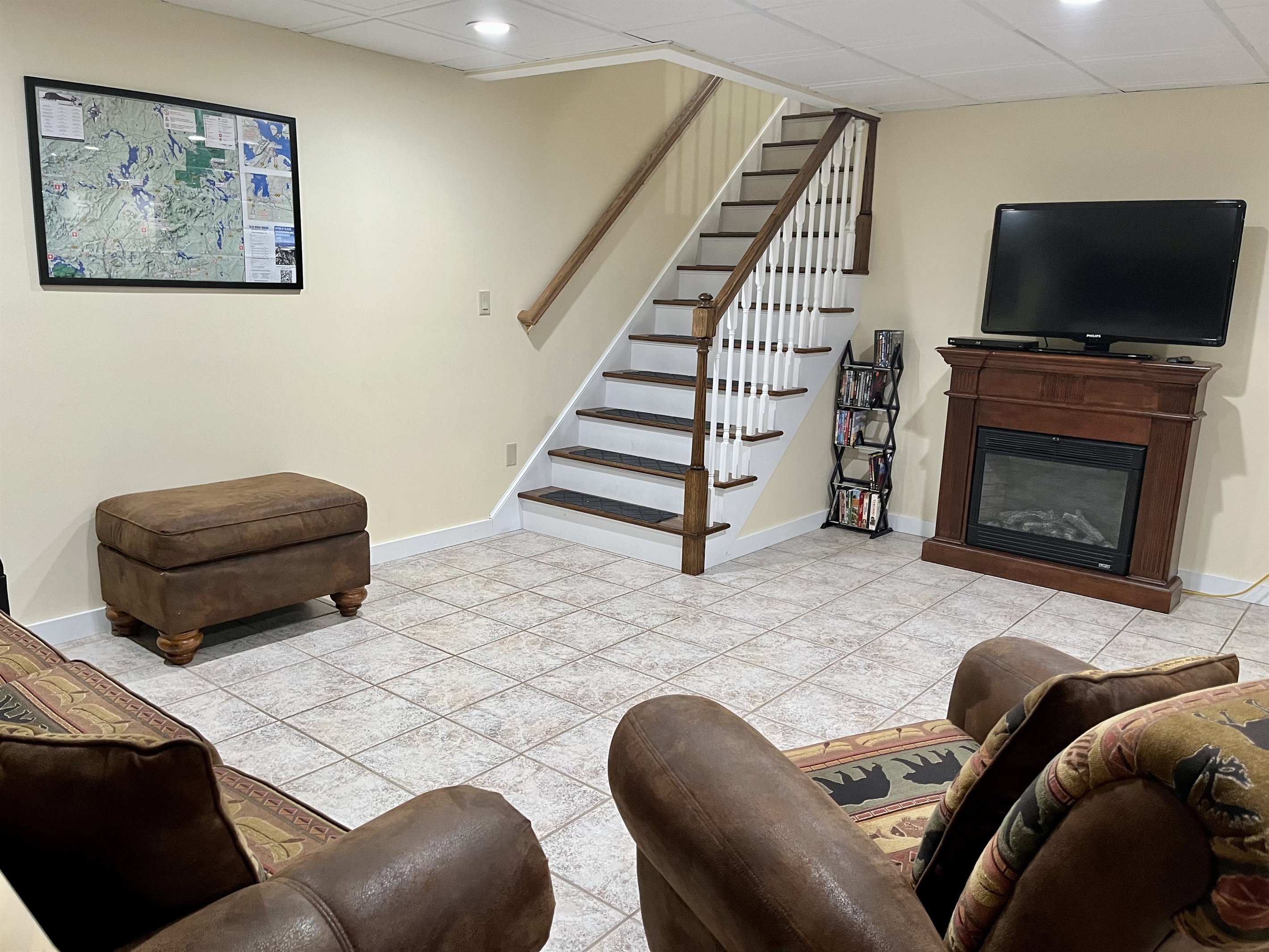 Seating area with TV and DVD collection