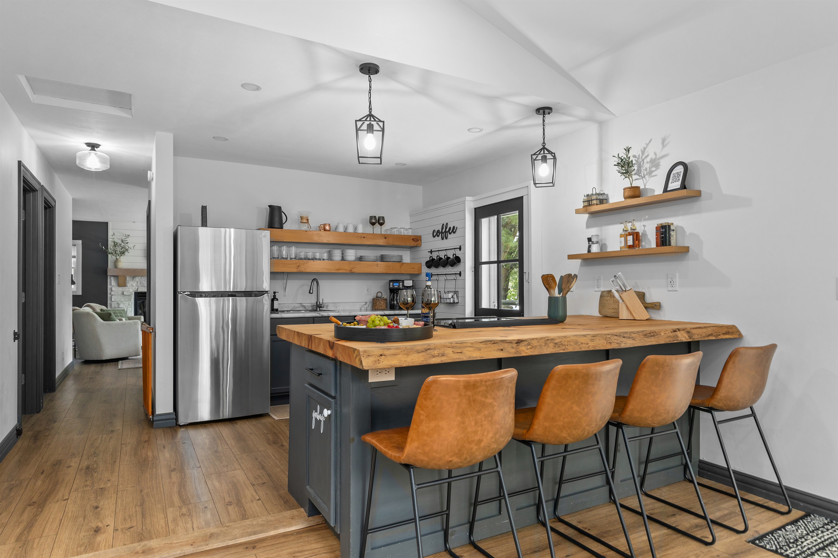 Comfortable island seating makes every meal feel a little more social.