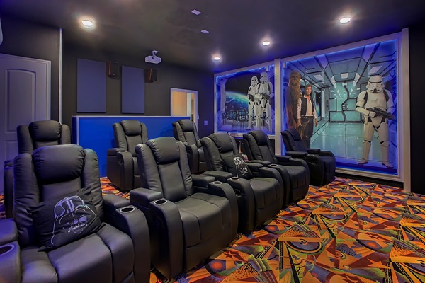 Movie Theater-Enjoy Your Favorite Movies or TV Shows in the Reclining Theater Seats or at the Bar Top Counter