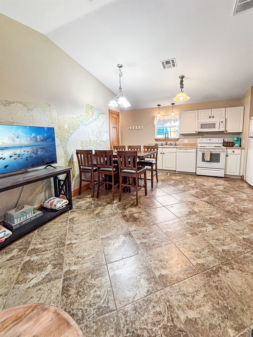 Side B offers open concept dining and kitchen