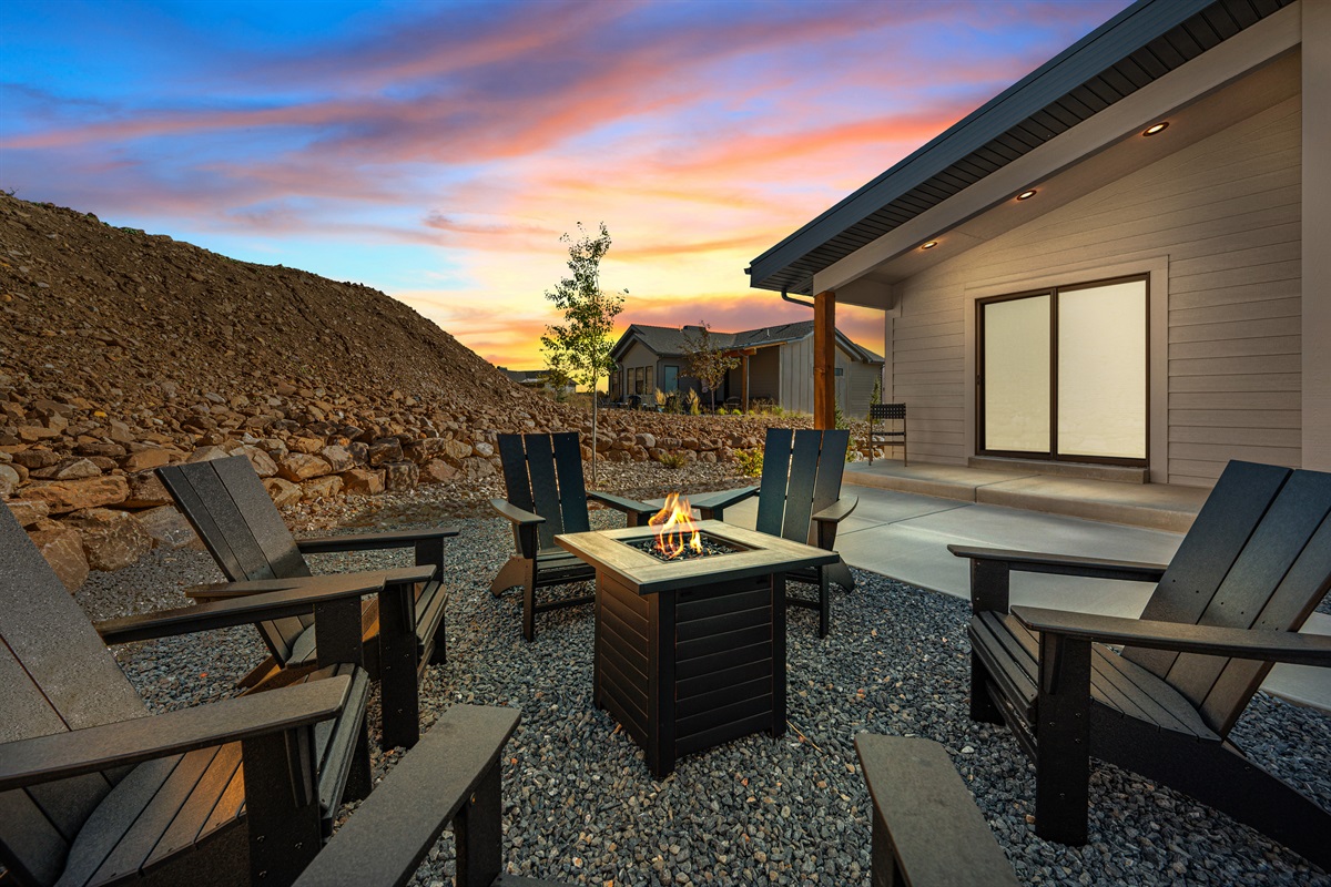 Romantic fireside moments with stunning backdrops.