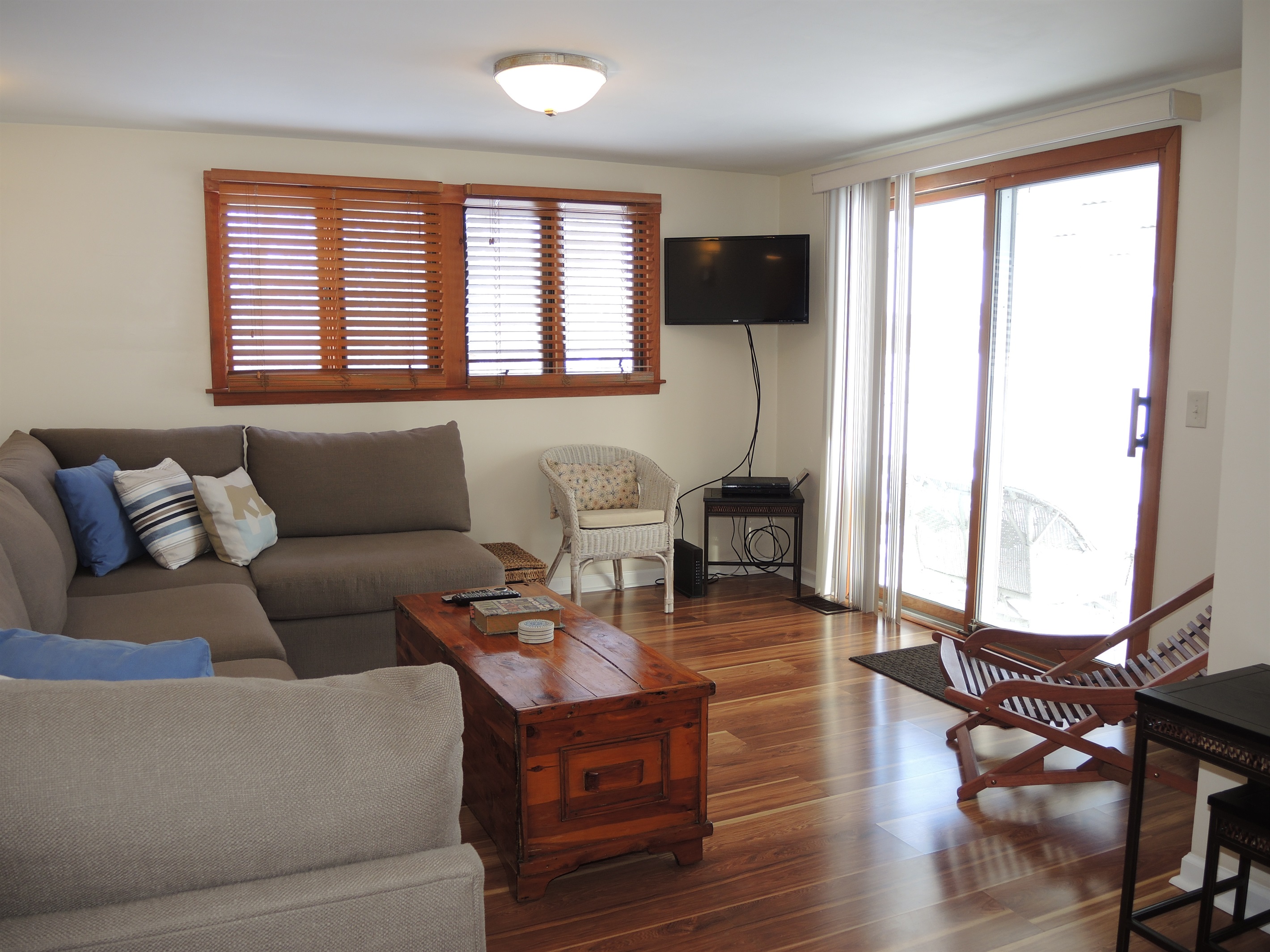 Living room with sliding door to balcony.