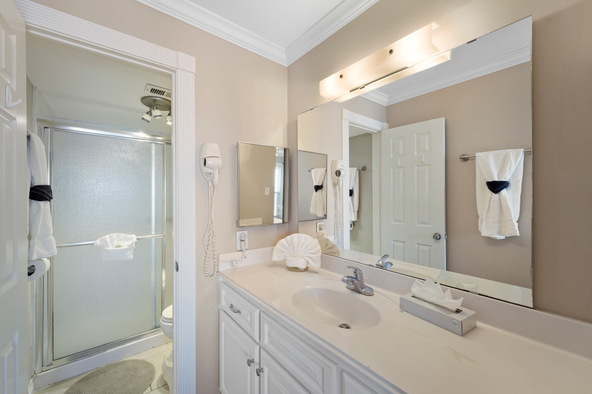 Bathroom 1 with walk-in shower