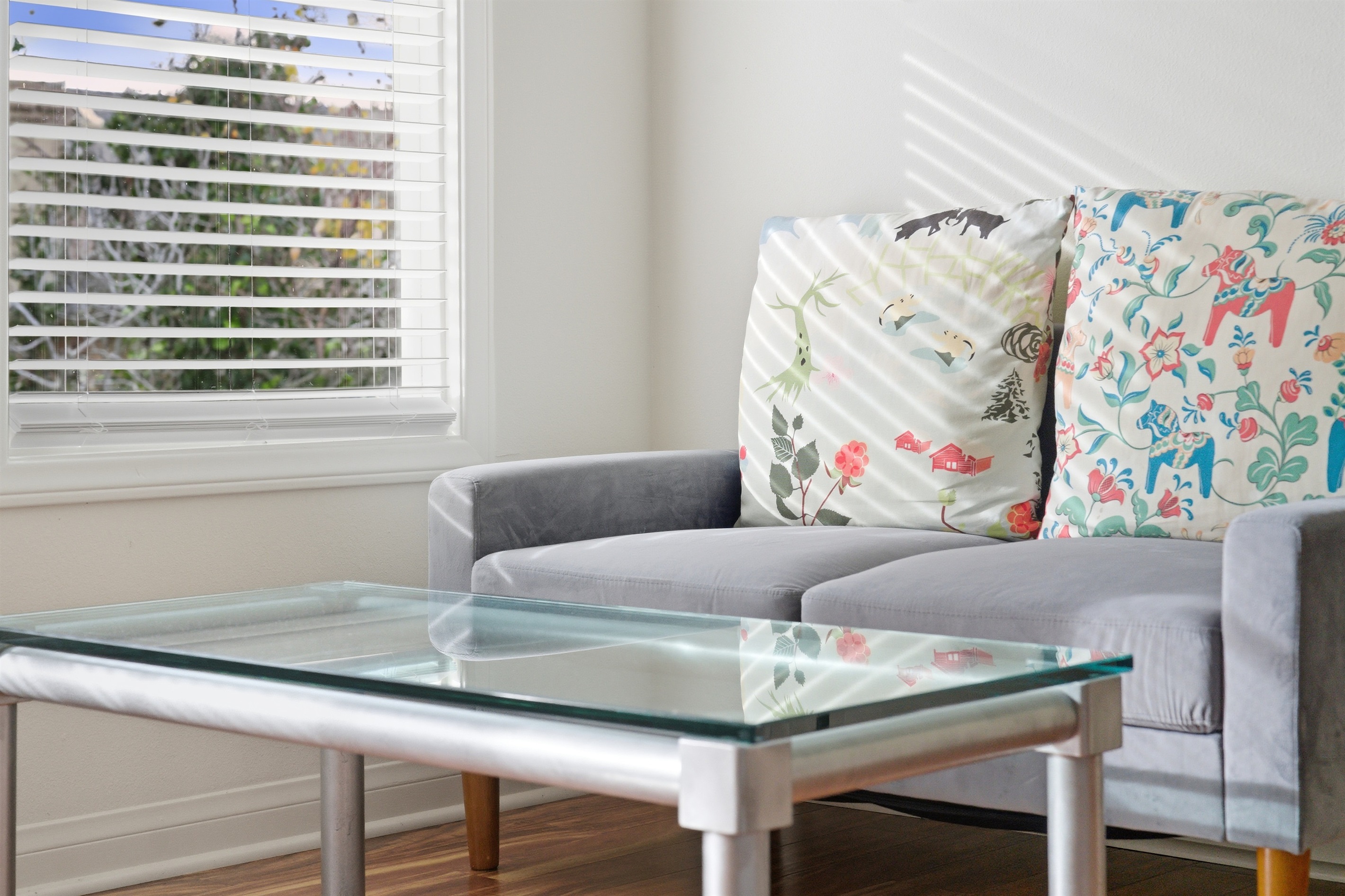Bedroom with a little seating area