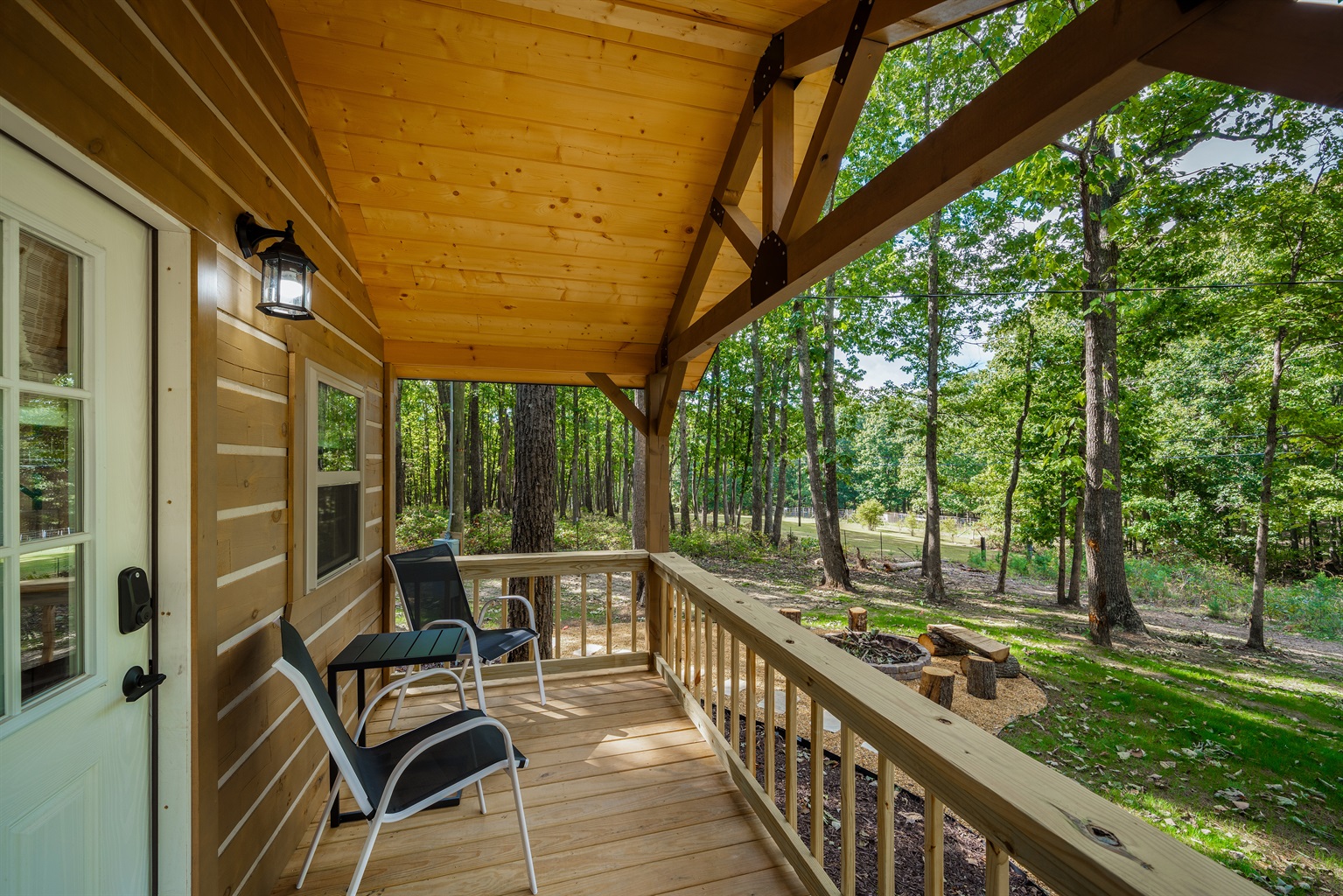Wild Wood cabin exterior in the forest