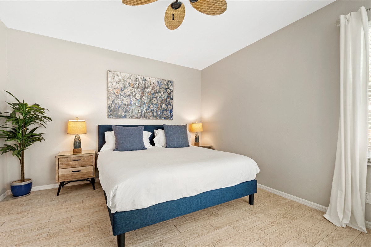 Westin Heavenly King mattress and soft hues make this suite the perfect place to unwind