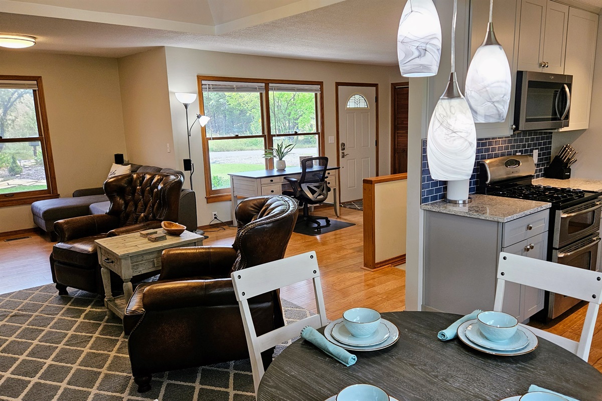 Couch pulls out into a single size bed.