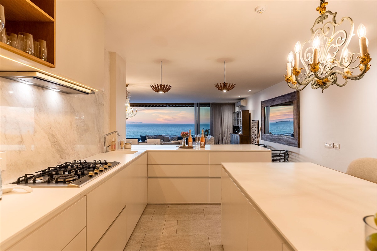 ocean view from the kitchen