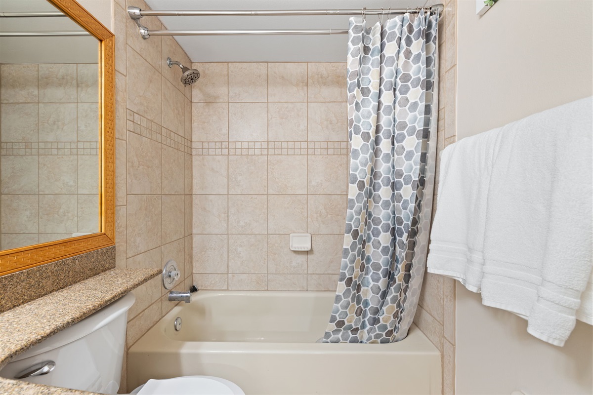 Bathroom 2 with tub.