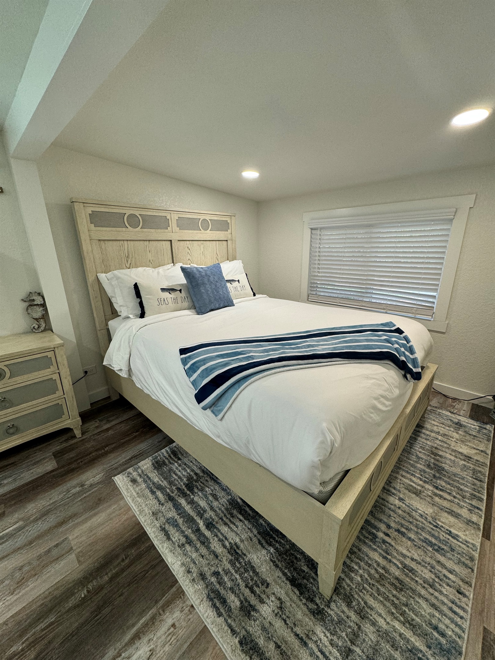 First bedroom with queen bed