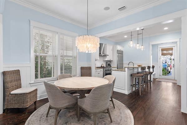 Open Dining and Kitchen Area