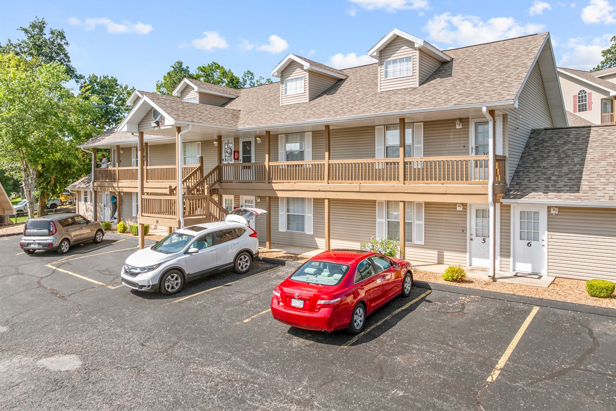 Top-floor condo in a quiet Fall Creek setting with parking close by.