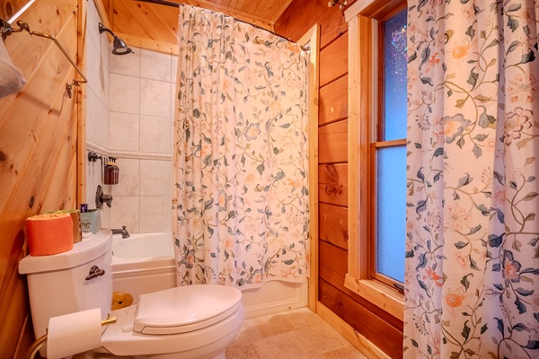 Porcelain room private bath.
