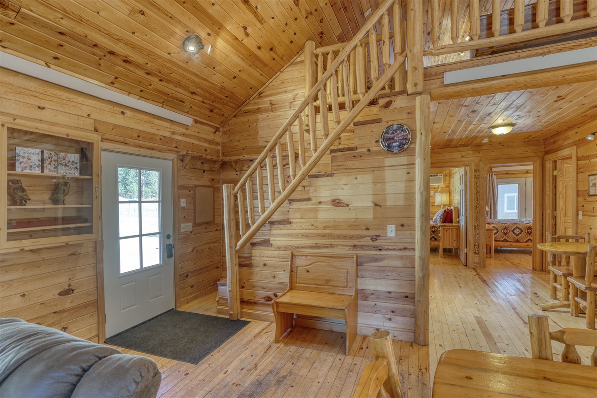 Stairs up to loft from Living area