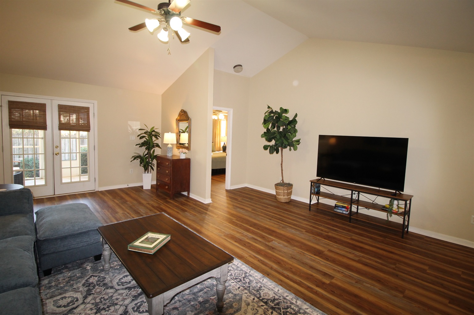 Living Room with 60" Smart TV