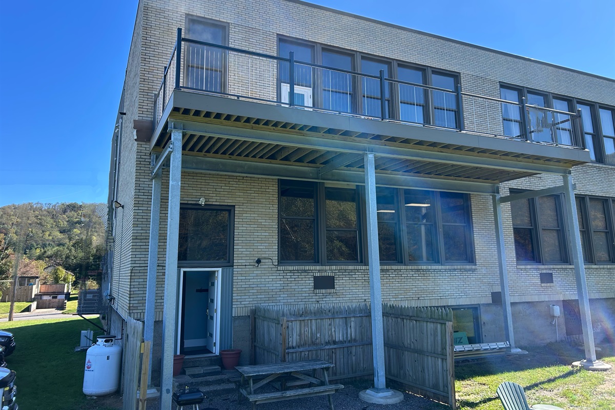 view of the deck from below