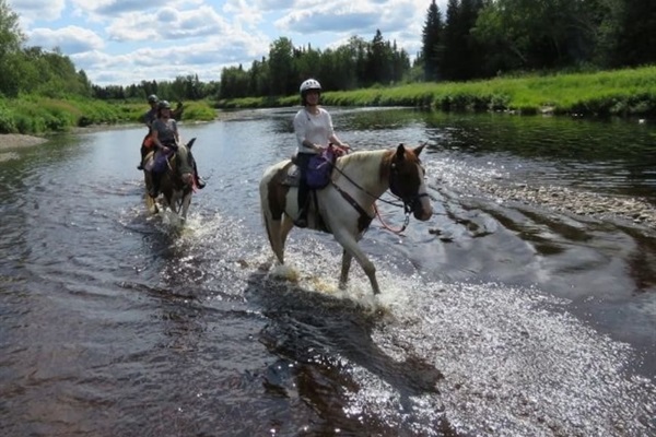 Randonnée à cheval à la pourvoirie Daaquam.