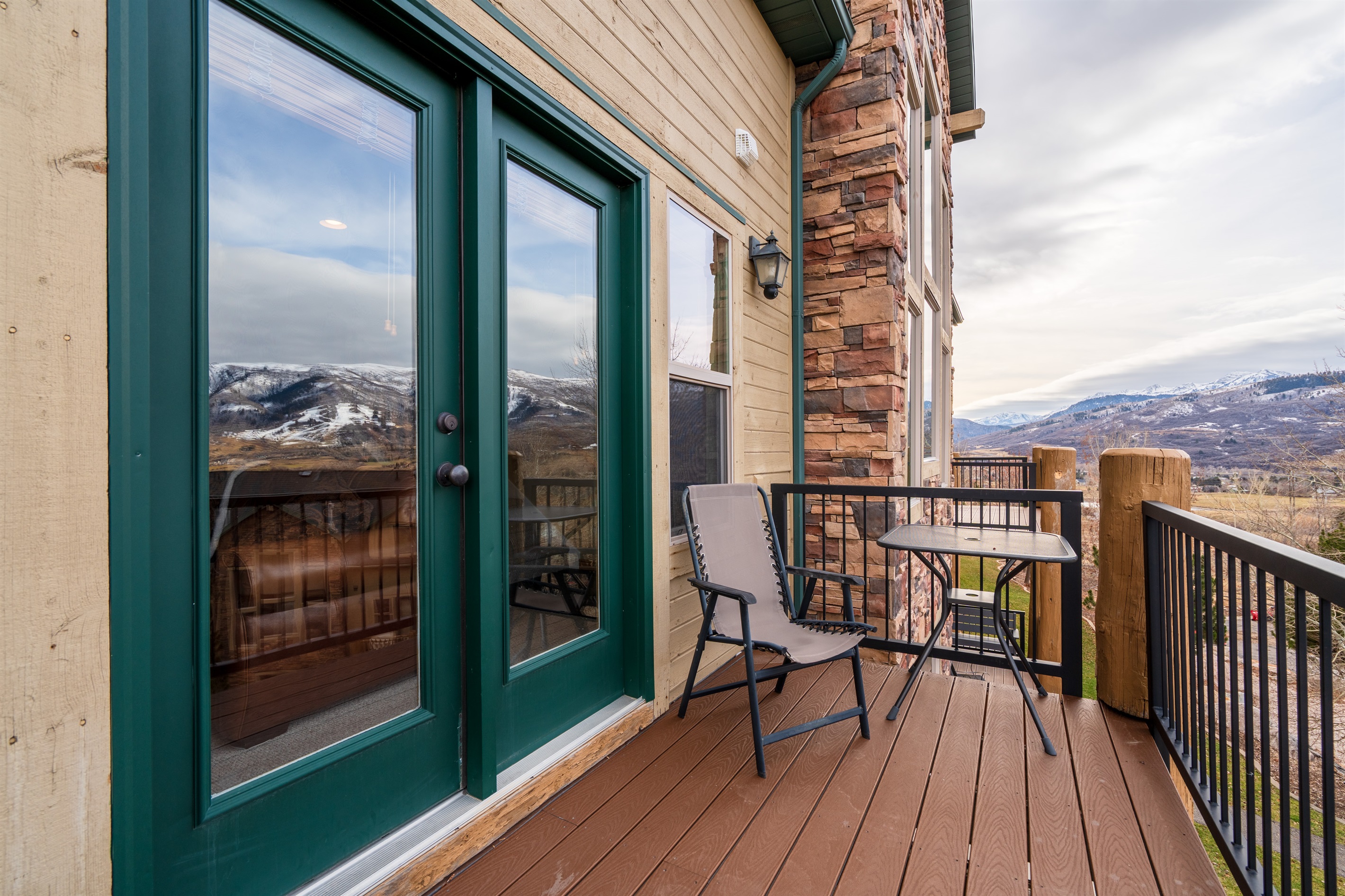 Sip your coffee and enjoy the views and fresh mountain air.