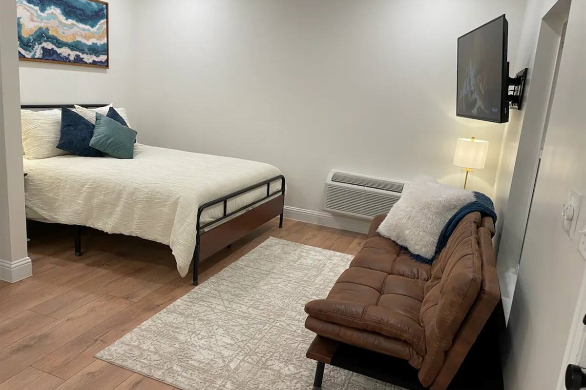 Bed and Seating Area