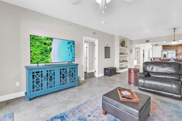 Living room with 65 Inch Smart TV