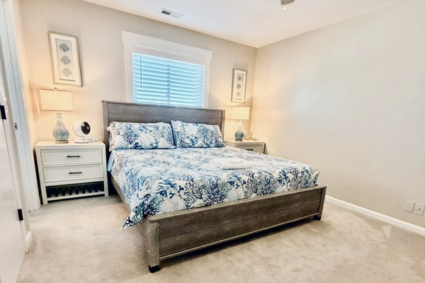 Primary Upstairs bedroom with King Bed