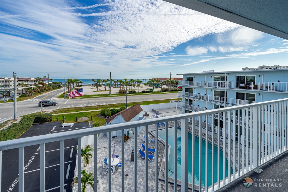 4th Floor East-Facing Balcony with Ocean Views!