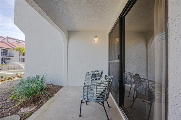 Covered patio seating