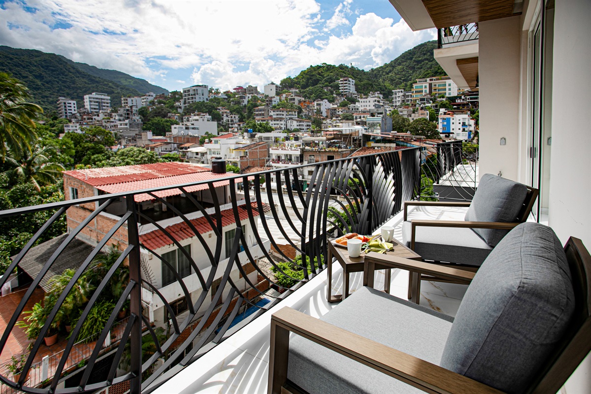 Terrace off of the bedrooms.