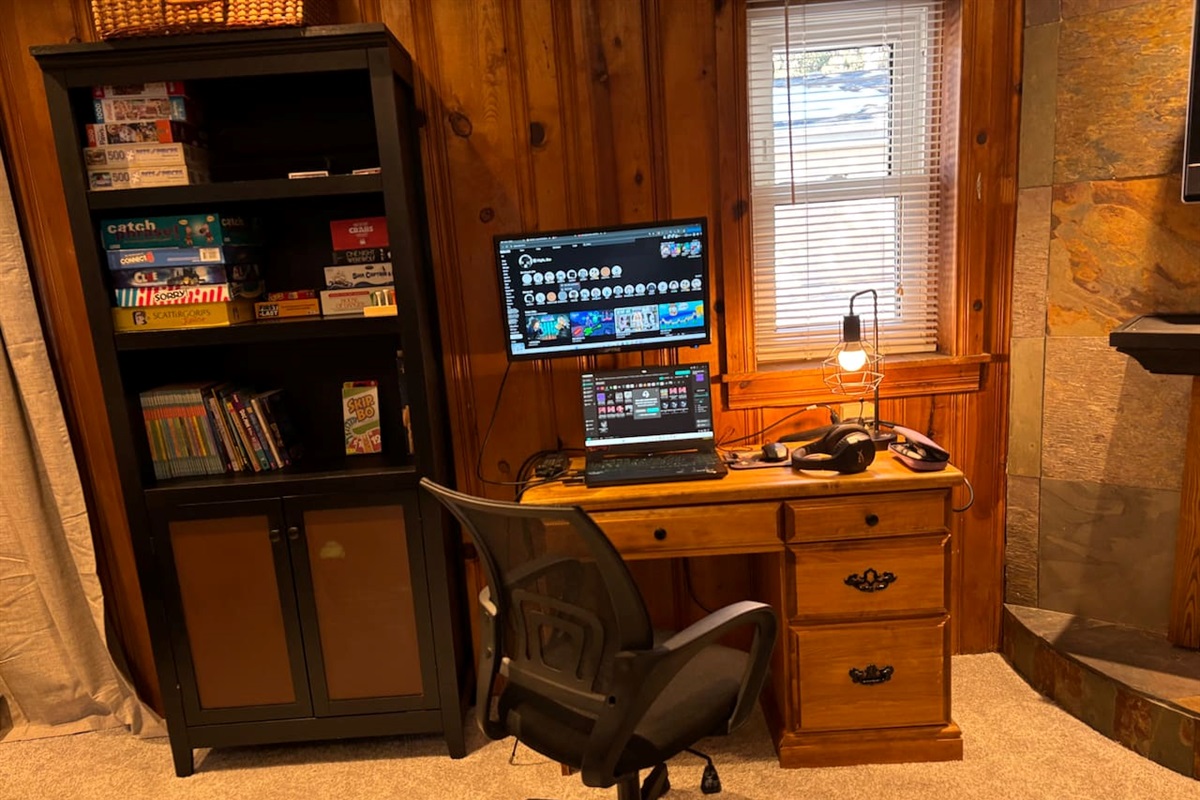 Perfect set-up for the gamers of the group. 