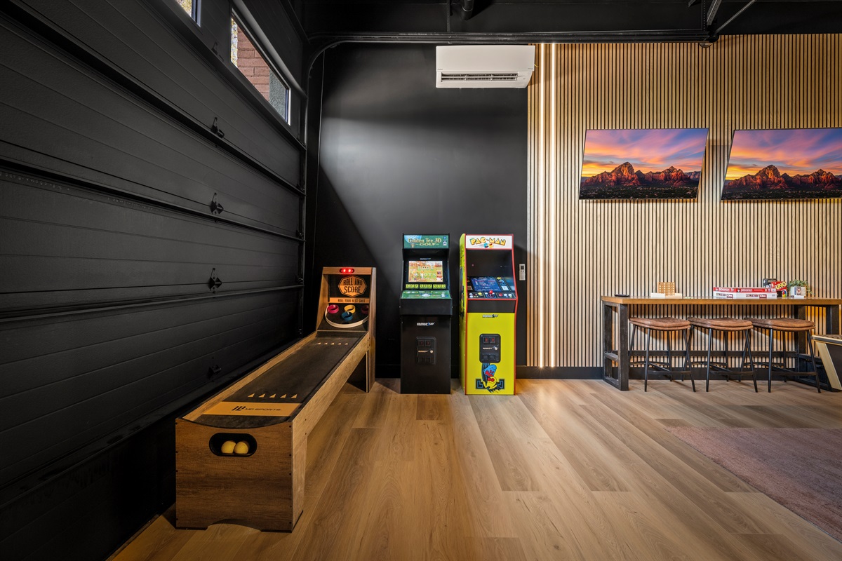 Classic arcade meets modern hangout space.