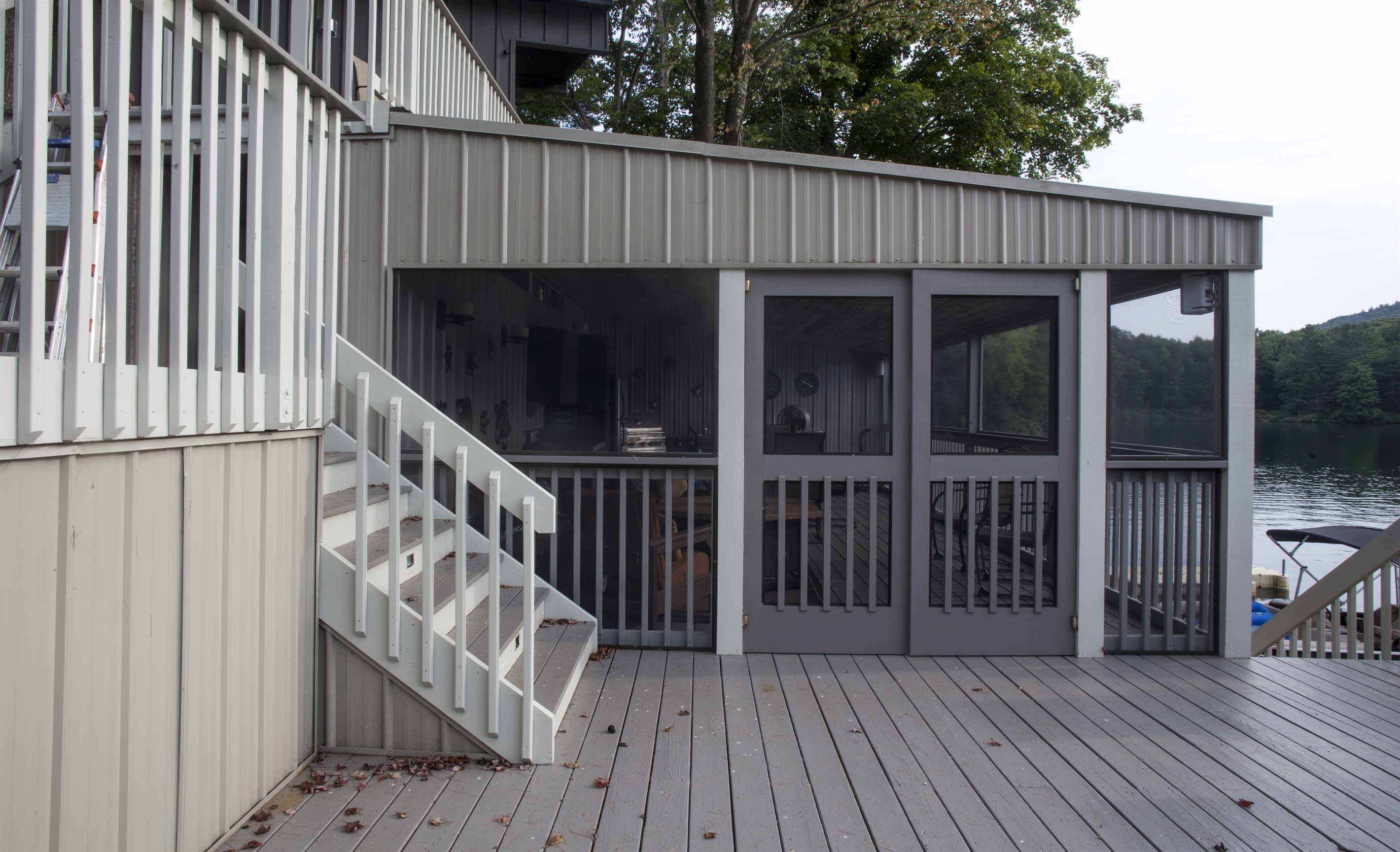 Lower deck screened in cabana