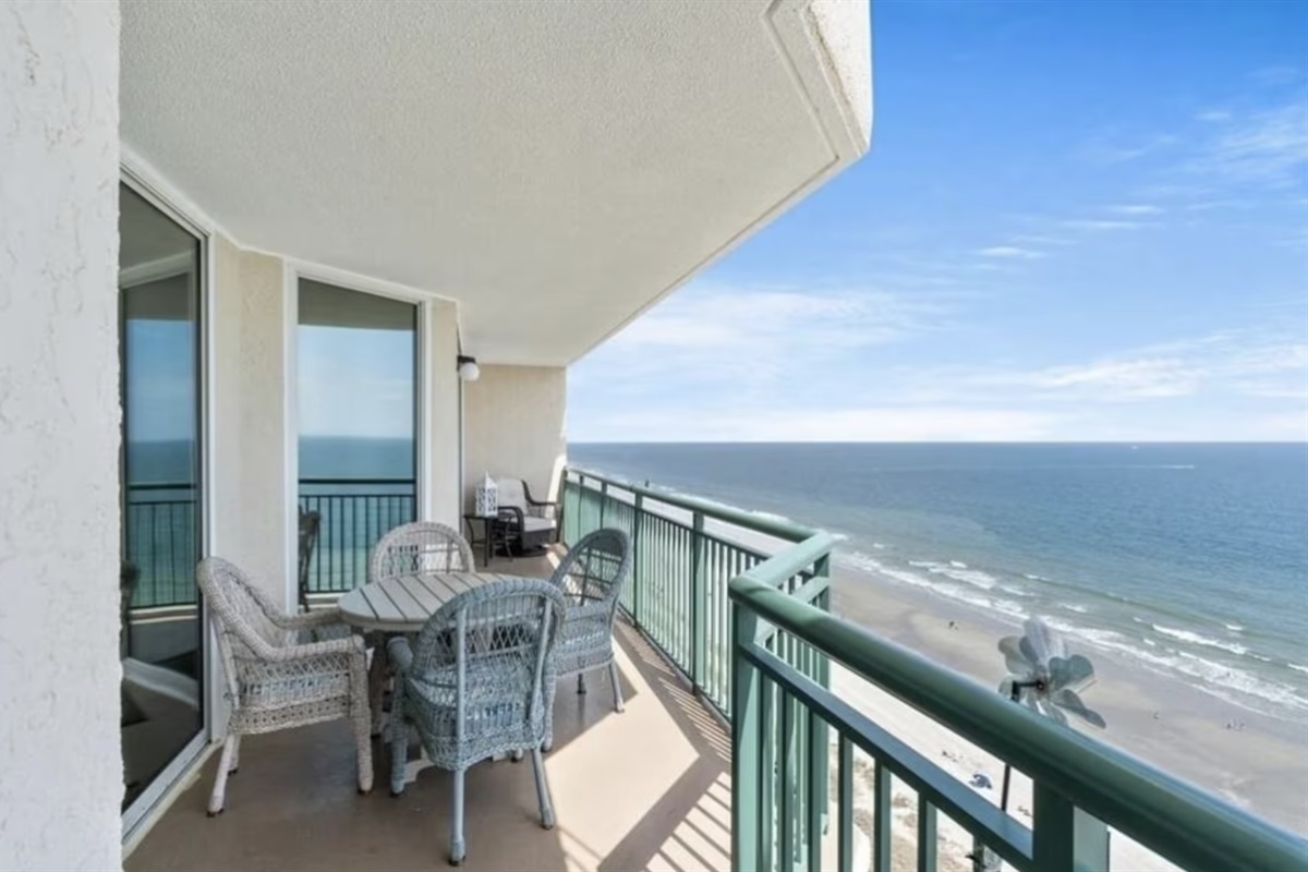 The balcony has seating and tables if you want to have an outdoor snack.