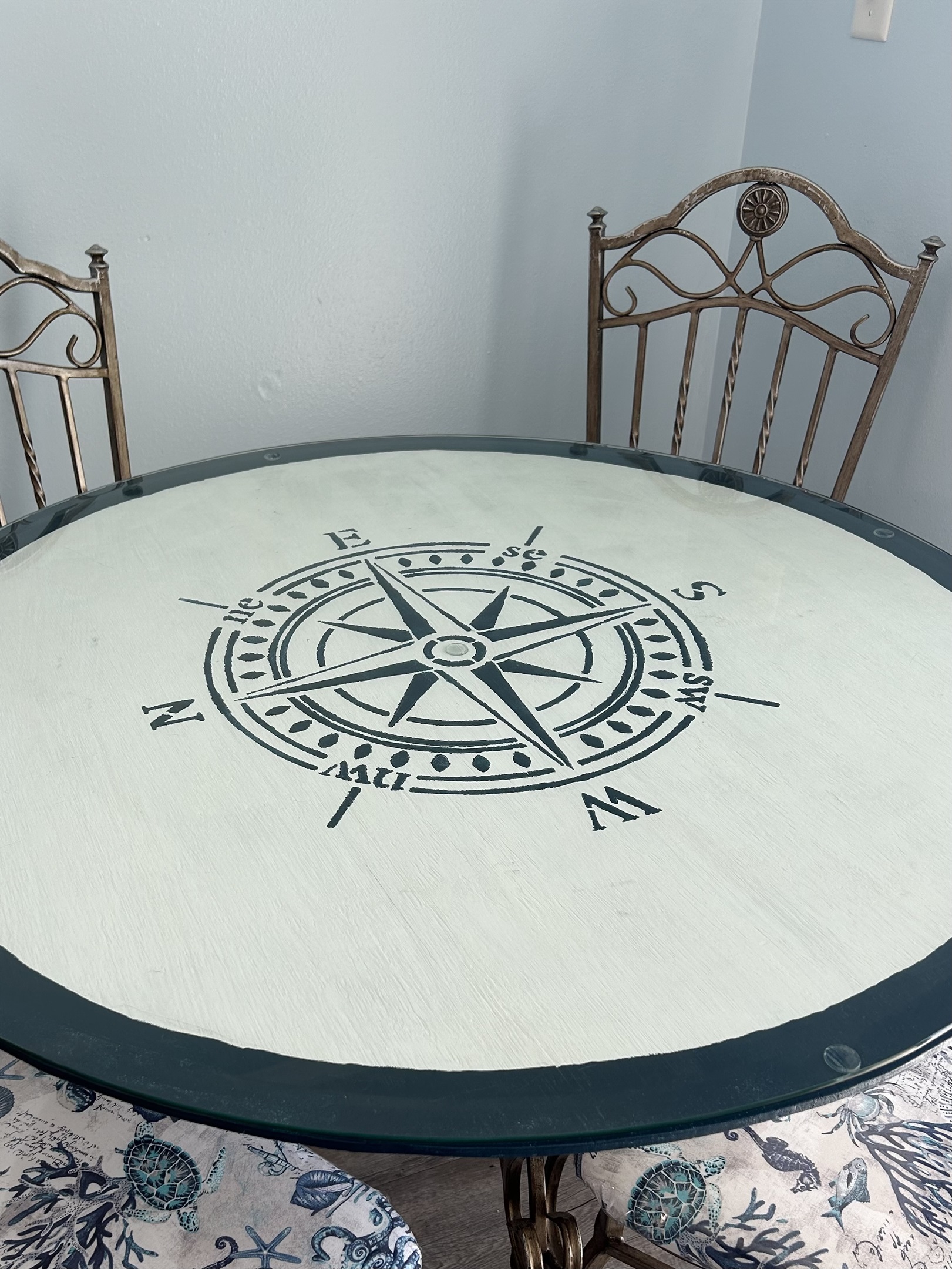 Close up of new table