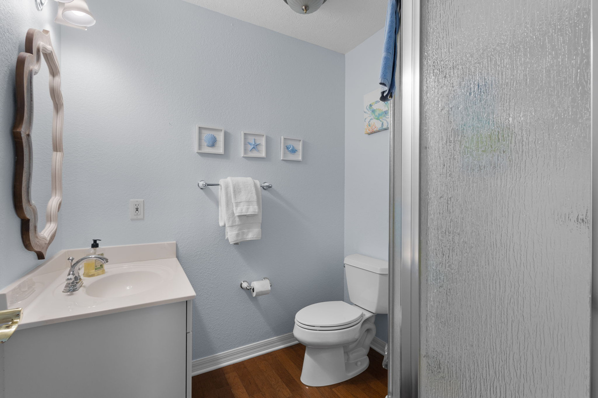 Separate full bath on second floor.