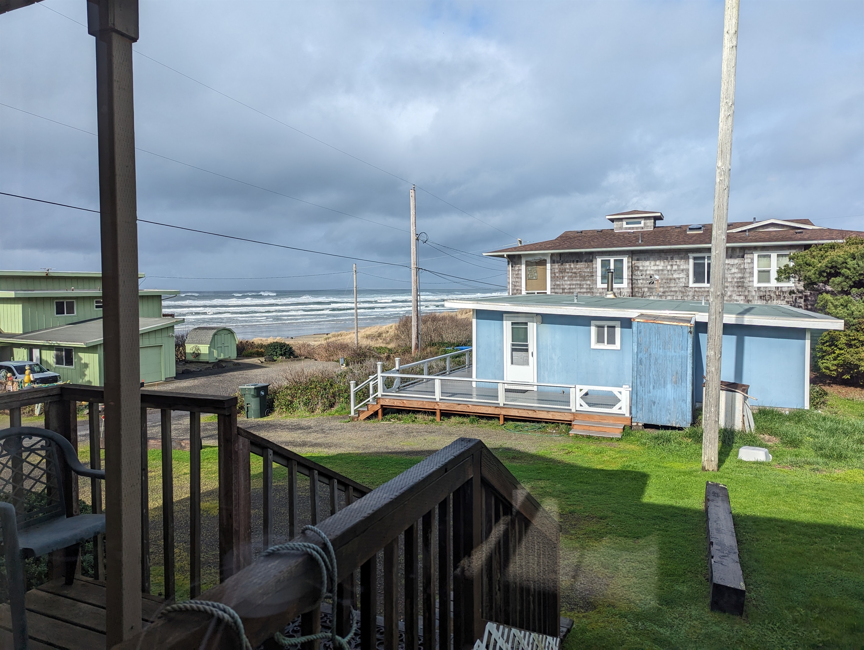 standing right in front of the window