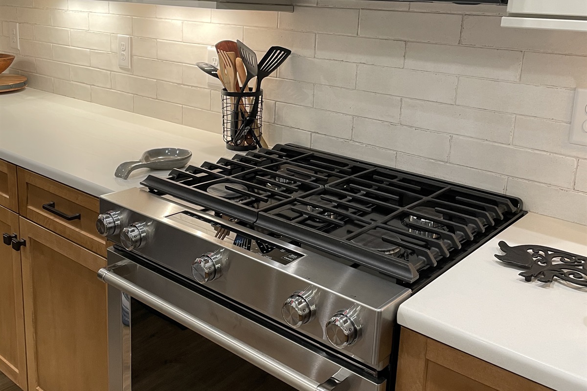 Quartz countertops & KitchenAid Pro appliances