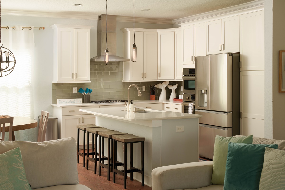 Large kitchen island perfect for gathering