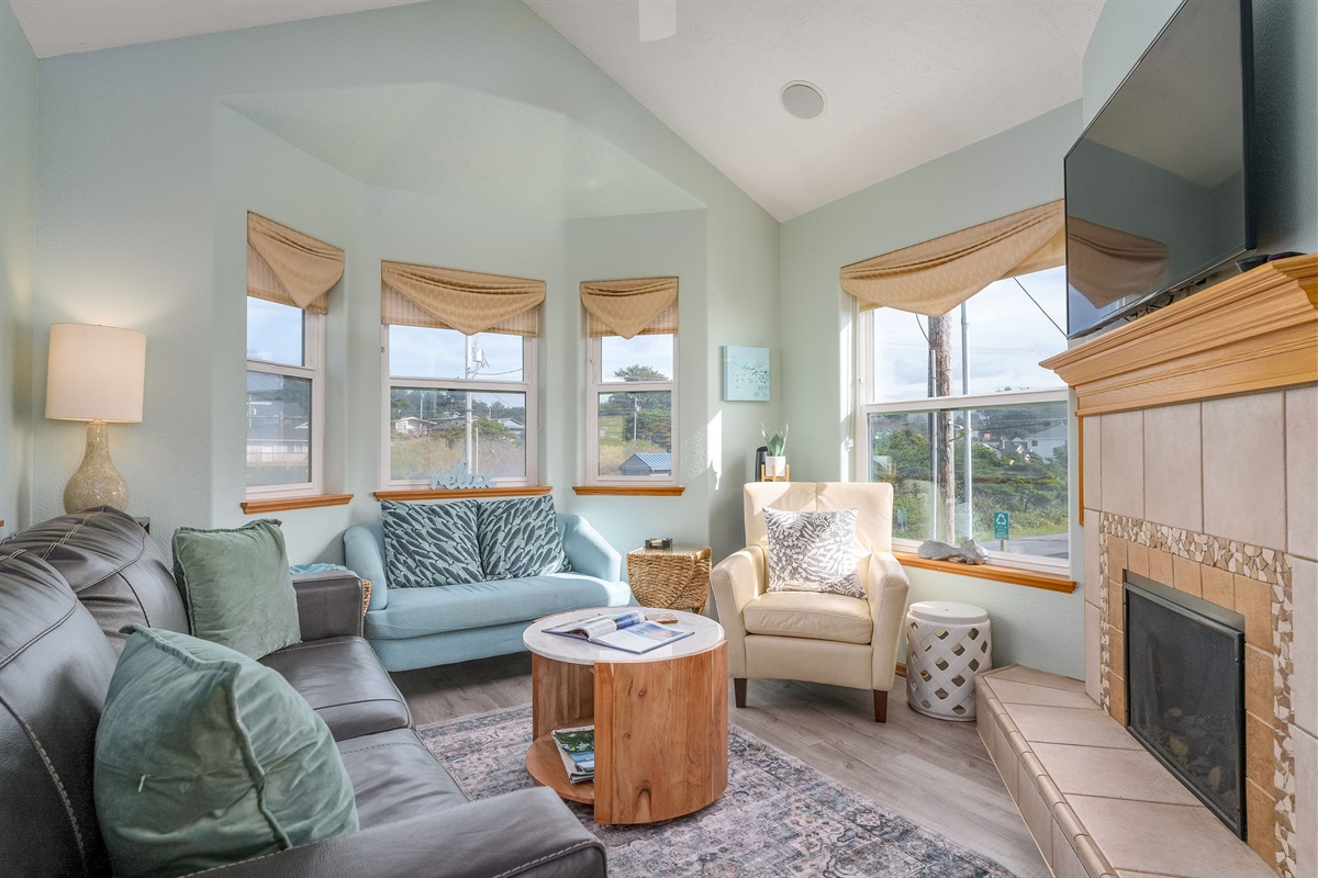 Experience the luxury of ample space in our inviting living room, designed for your ultimate comfort.