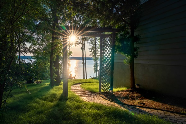 Pathway to backyard