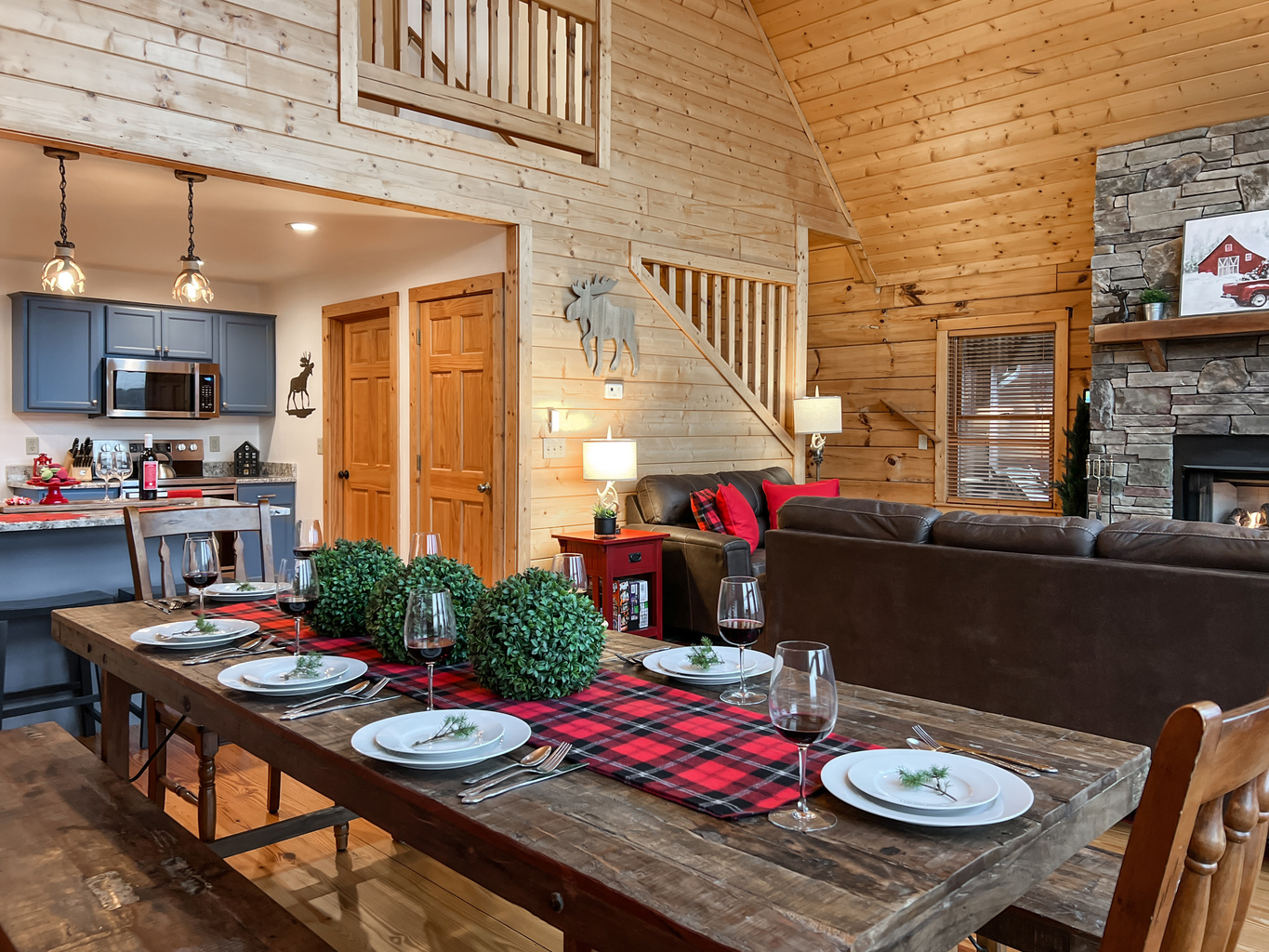 Family dining and gathering space at Mars Hill Haven near Mars Hill University