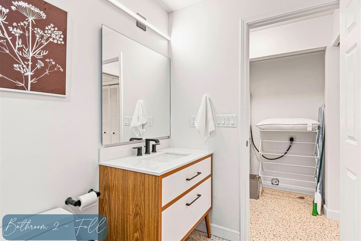 Full Bathroom on the Main Floor, Next to the Third Bedroom