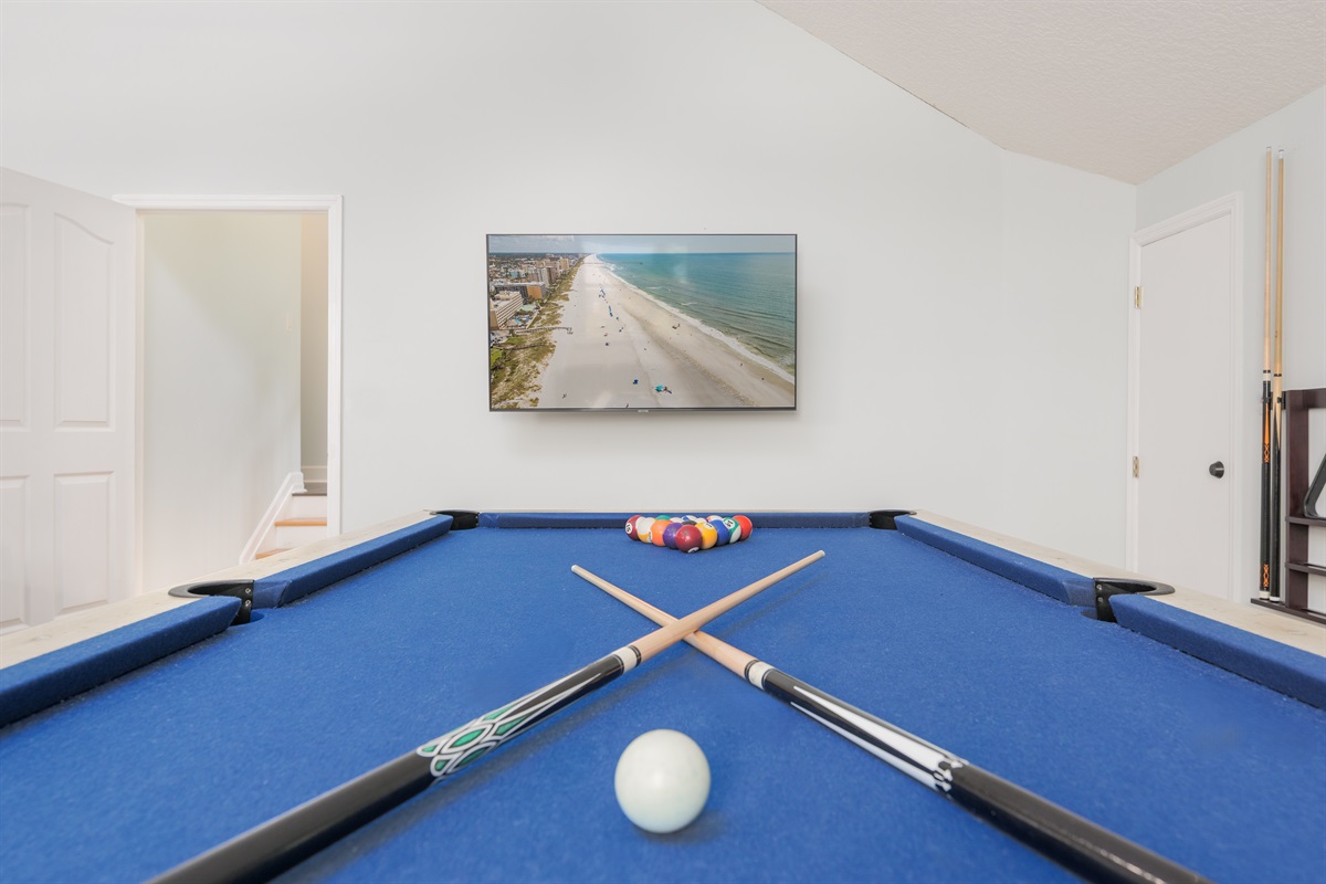 Endless fun upstairs - challenge your crew to a family game of pool