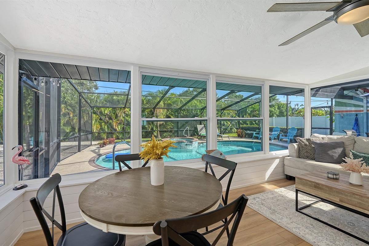 The only thing missing in this sunroom is you!