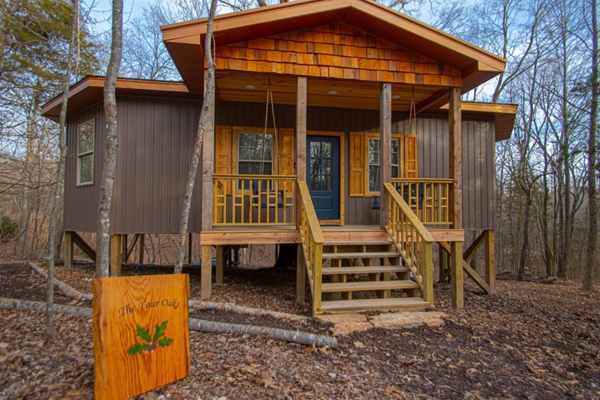 Front of The Four Oaks Cabin
