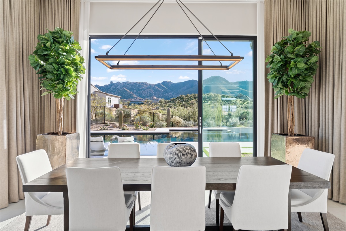 Gorgeous view from the lovely dining area.  as