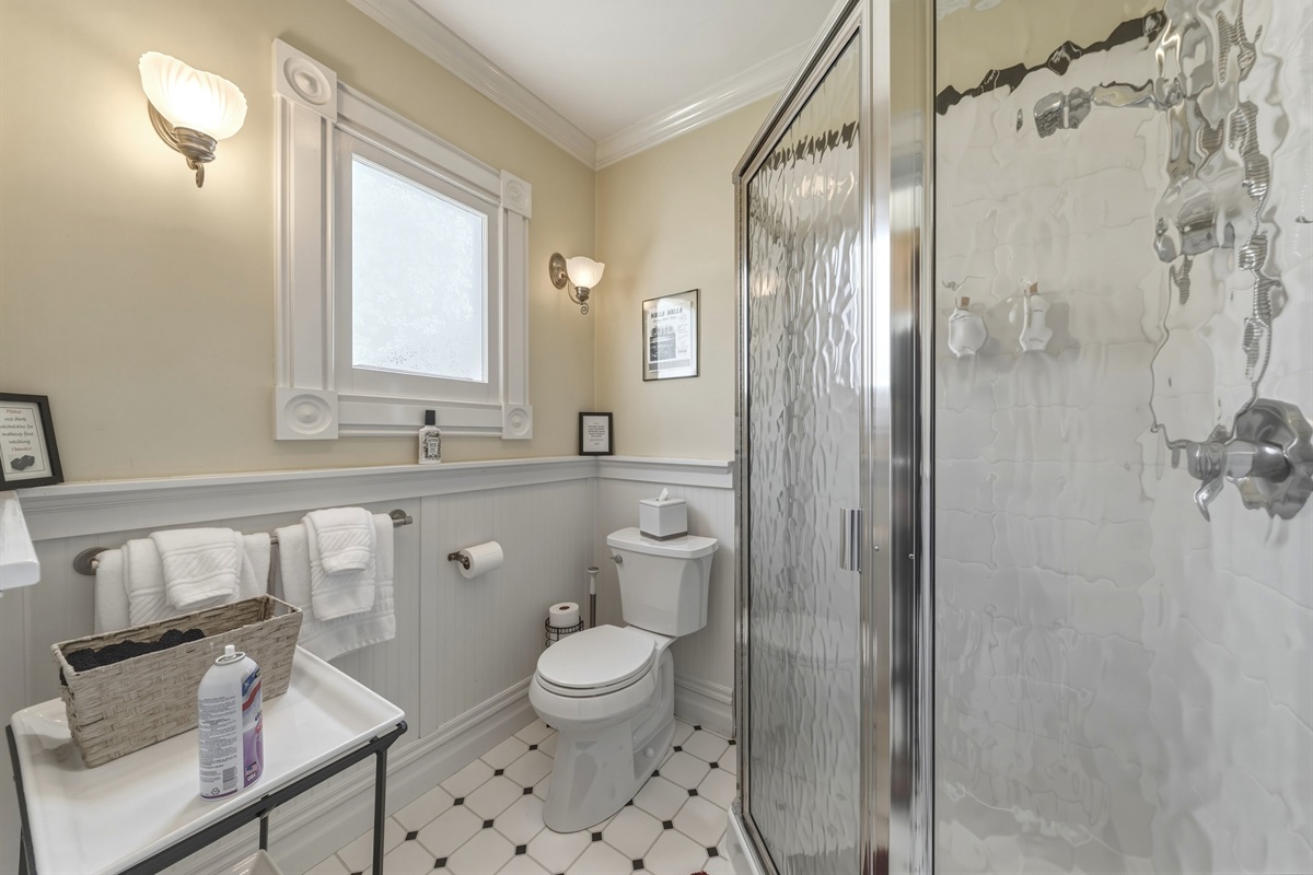Bathroom #1of 2: Main floor with walk in-shower and washer & dryer