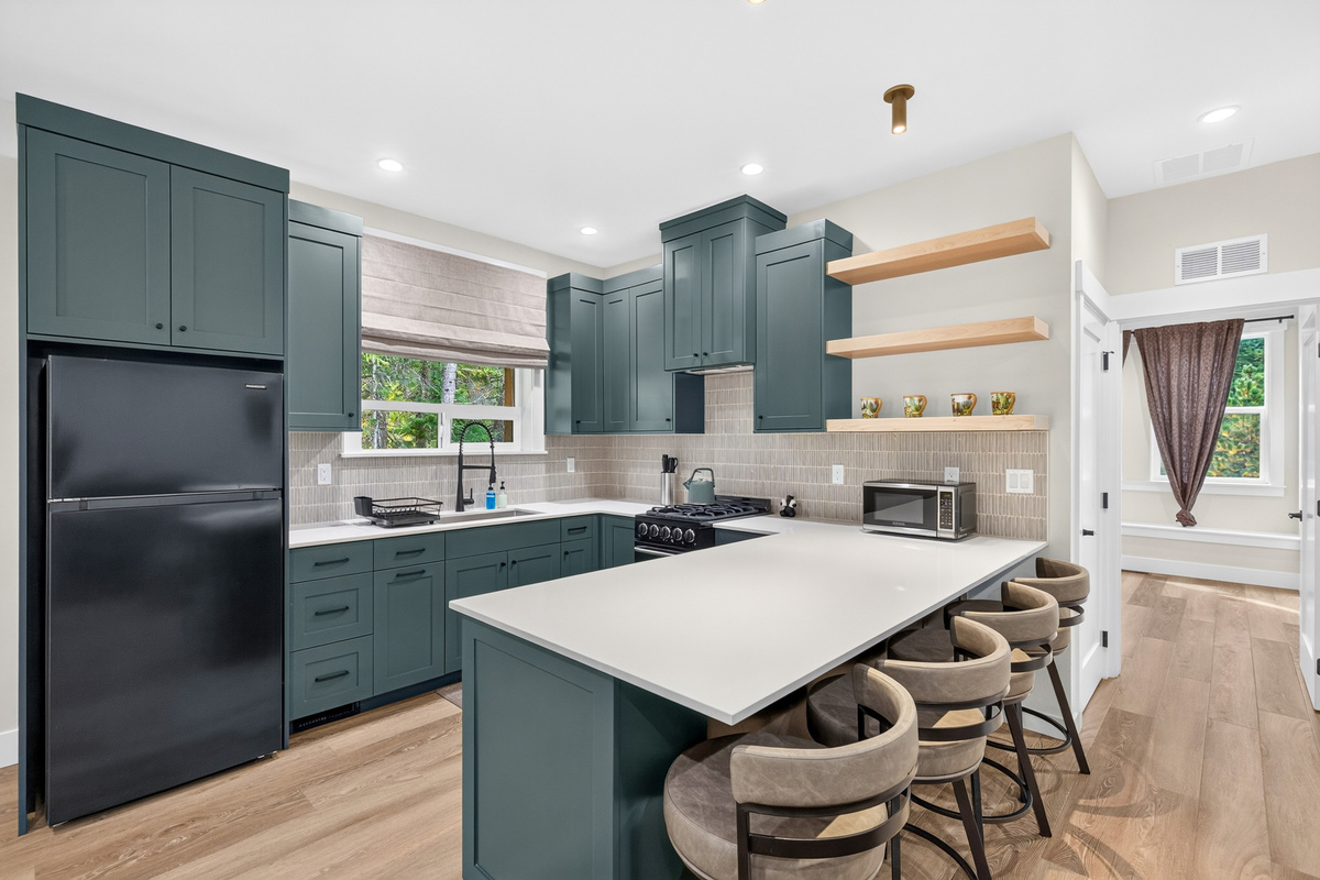 This second fully stocked kitchen is located on the second floor!
