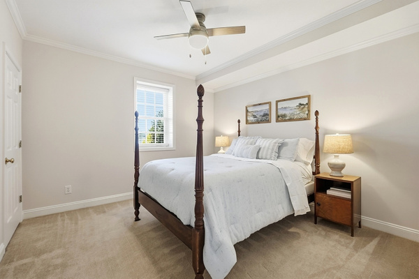 A comfortable, quiet bedroom when you’re ready to recharge for another lake day.
