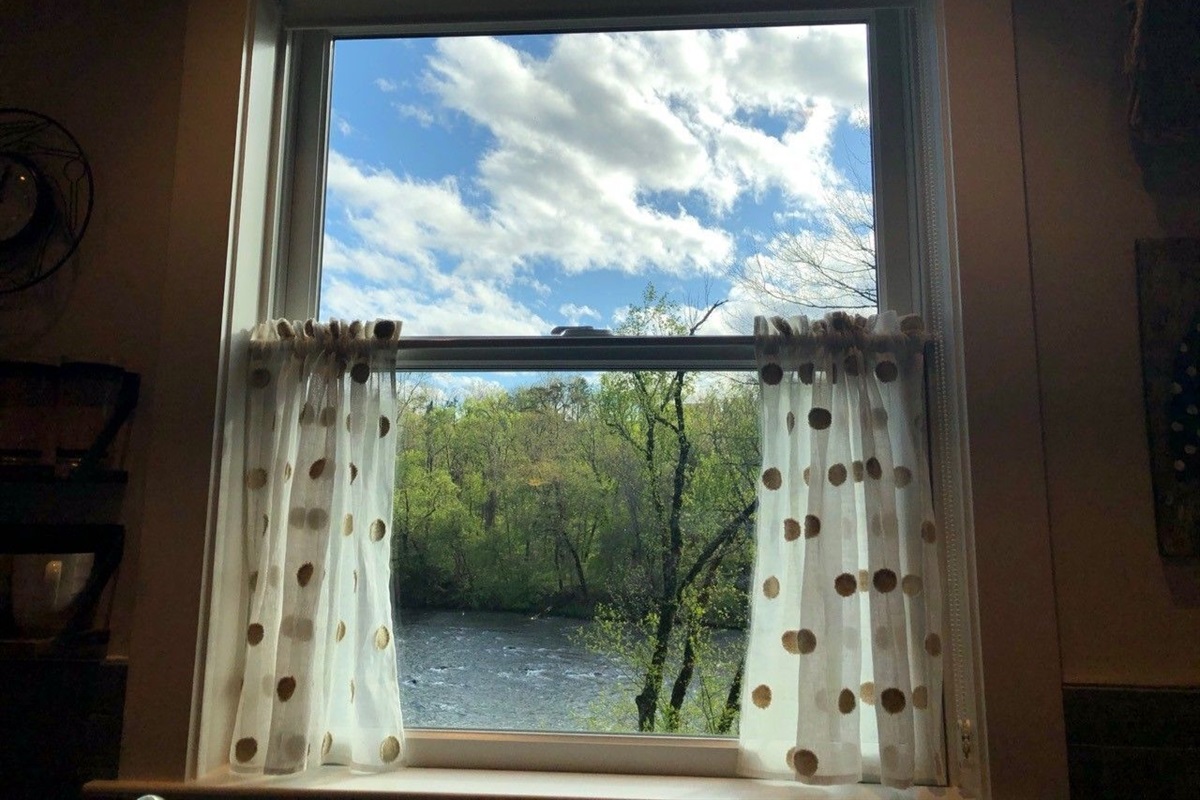 Watch the changing light above the river from the kitchen window. 
