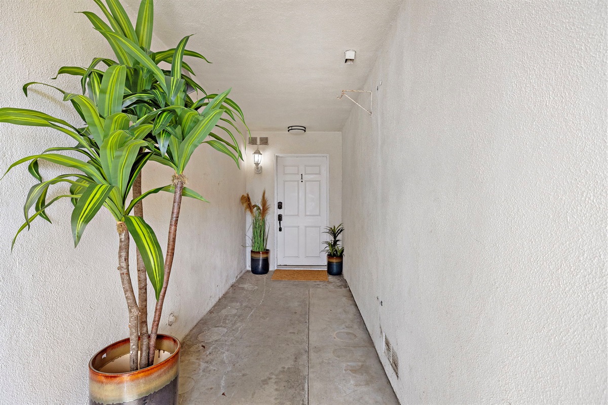 Private Entryway to Front Door